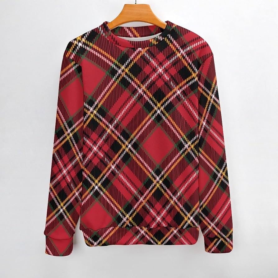 St ANDREWS 赤黒チェック セーター M St ANDREWS 赤黒チェック セーター M ニット/セーター（レッド